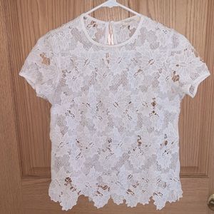 Rebellion Medium White Lace Blouse
